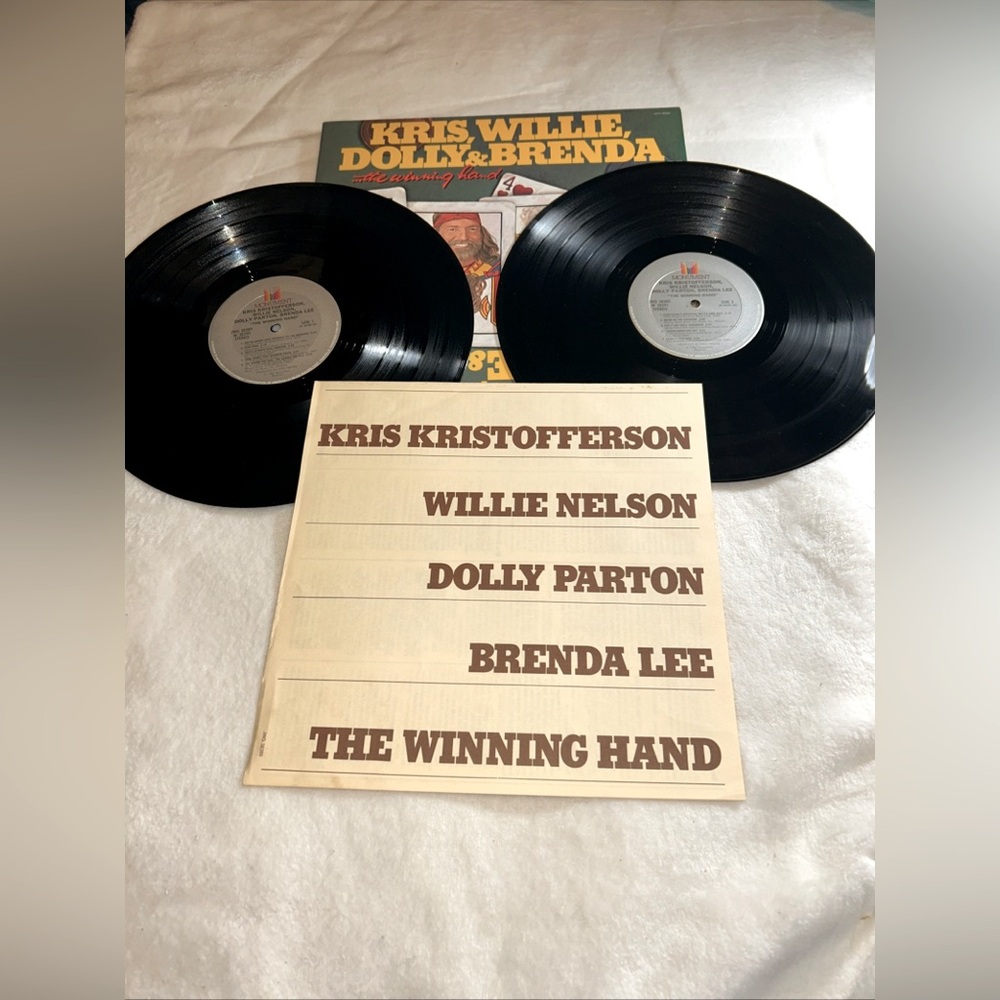 Rare Kris, Willie, Dolly & Brenda - The Winning Hand Double LP Vinyl Record 1982